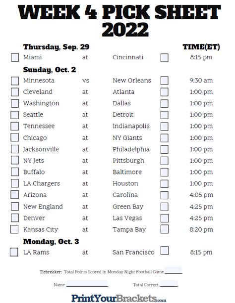 pick em bracket|Printable NFL Weekly Pick'em Pool Sheets and Schedules .